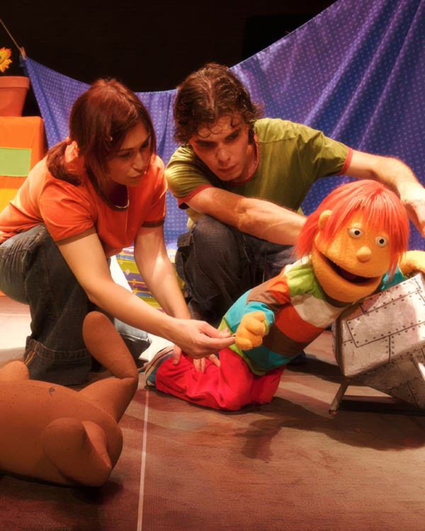 The Sinilos Produccions team, a puppet theatre company